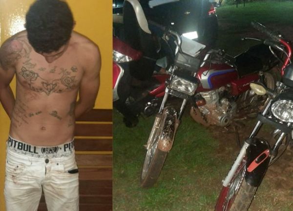 Asaltaba con replica de revolver y fue detenido con motos robadas en Pedro Juan