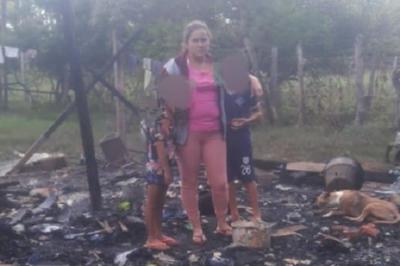 Quemó la casa de su pareja y dejó a sus hijos sin nada - Noticiero Paraguay