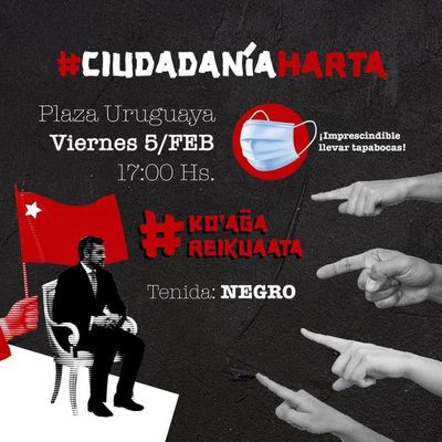 Ko’ãga reikua’ata: La convocatoria a manifestación para que Marito de una vez se entere del hartazgo en su contra - Nacionales - ABC Color