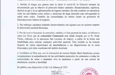 Suspenden casa de retiro en Itakyry
