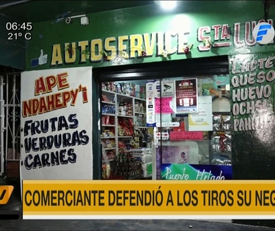 Comerciante defendió a los tiros su negocio
