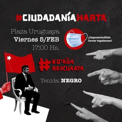 Sector de la izquierda y otros de la oposición se apoderan de la marcha contra Marito «Ko’agâ reikuaata»