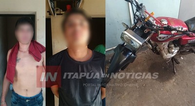 ENCARNACIÓN: DETIENEN A DOS JÓVENES POR INTENTAR ROBAR UNA MOTOCICLETA