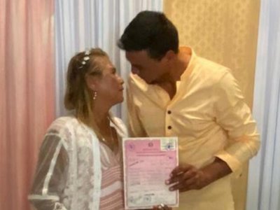¡Enamorados!: se casaron con casi 40 años de diferencia