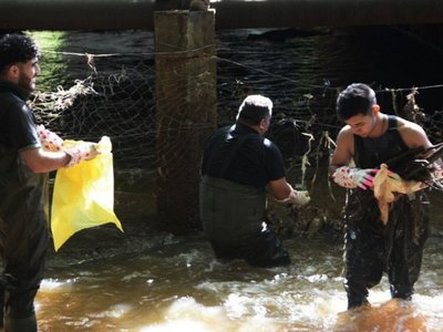 Tras las intensas lluvias,  se realiza limpieza en CDE