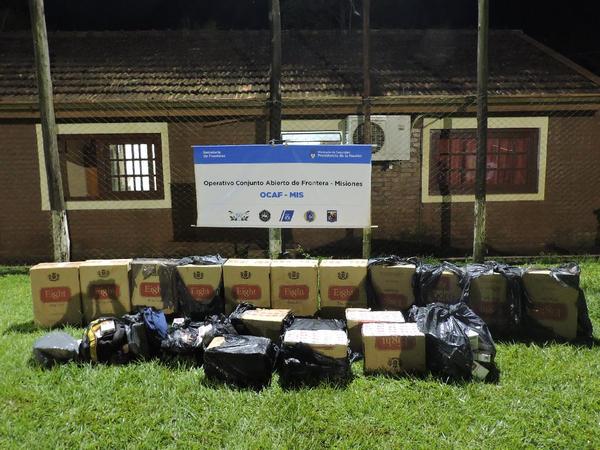 También en ARGENTINA caen grandes cantidades de cigarrillo paraguayo