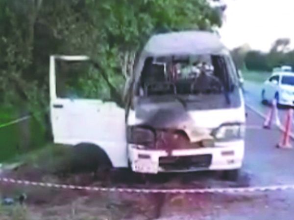 Nenita murió calcinada en incendio de vehículo