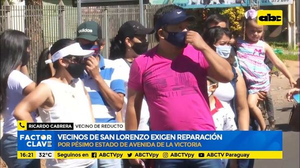 Vecinos de San Lorenzo exigen reparación - Factor Clave - ABC Color