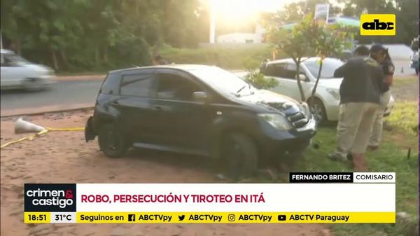 Robo, persecución y tiroteo en Itá  - Crimen y castigo - ABC Color