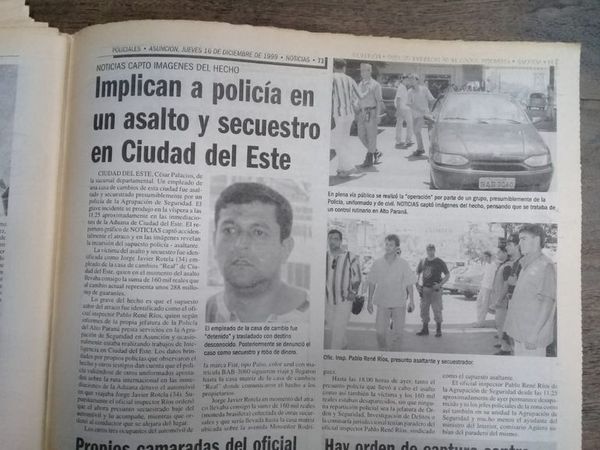 Actual viceministro de Seguridad Interna, acusado de asalto y secuestro hace 21 años - Nacionales - ABC Color