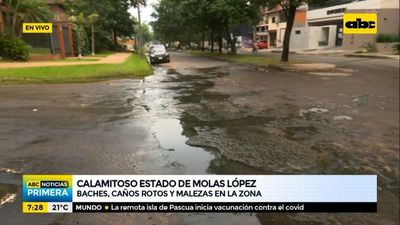 Calamitoso estado de la avenida Molas López - ABC Noticias - ABC Color