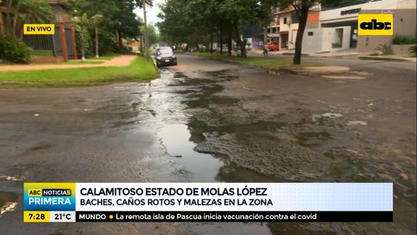 Calamitoso estado de la avenida Molas López - ABC Noticias - ABC Color