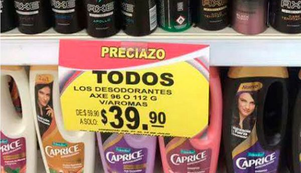 Compró 235 desodorantes al precio de uno por error