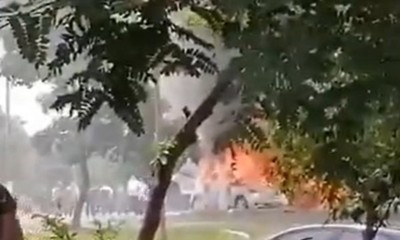 Siniestro en Luque: Cayó una  aeronave en predio de la Fuerza Aérea - C9N