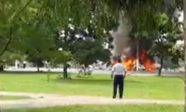 Cayó una aeronave de la Fuerza Aérea en Luque - C9N