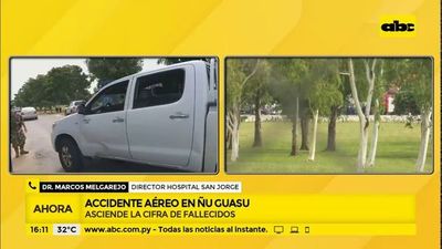 Accidente aéreo en Ñu Guasu: estado de salud del herido  - ABC Noticias - ABC Color