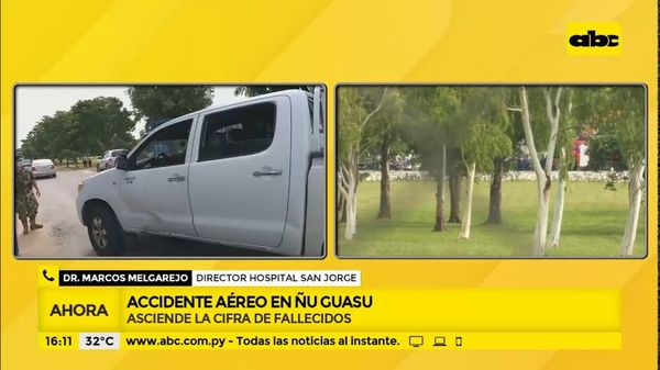 Accidente aéreo en Ñu Guasu: estado de salud del herido - ABC Noticias - ABC Color
