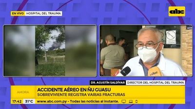 Accidente aéreo: sobreviviente registra varias fracturas - ABC Noticias - ABC Color