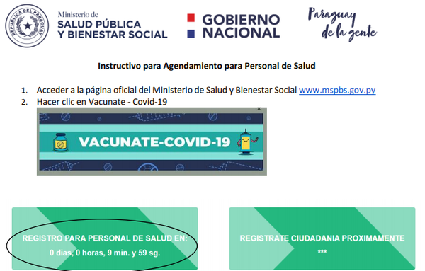 Arranca inscripción del personal de Salud para recibir la vacuna