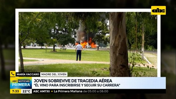 Accidente aéreo: joven venía a Asunción a realizar trámites para inscribirse a la facultad - ABC Noticias - ABC Color