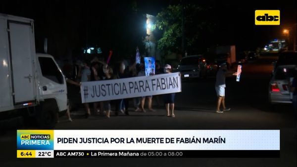 Piden justicia por la muerte de Fabián Marín - ABC Noticias - ABC Color