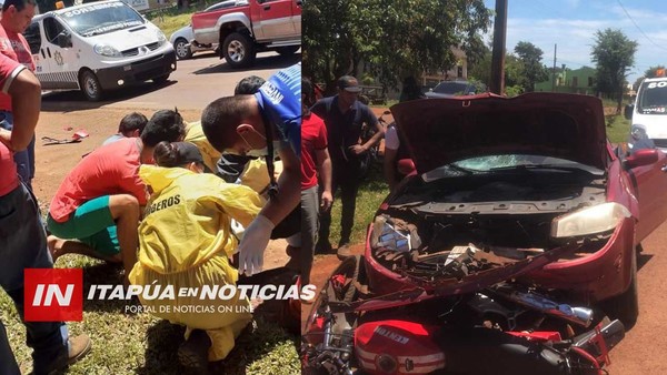 JOVEN SUFRIÓ LESIONES EN ACCIDENTE EN MA. AUXILIADORA