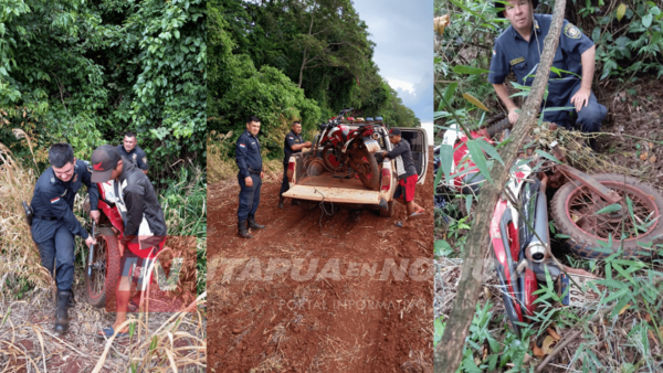 TRAS AFANOSO TRABAJO POLICIAL RECUPERAN MOTOCICLETA.