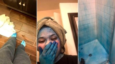 Crónica / Yiyi tiñó su pelo de azul y se volvió una ¡Pitufina!