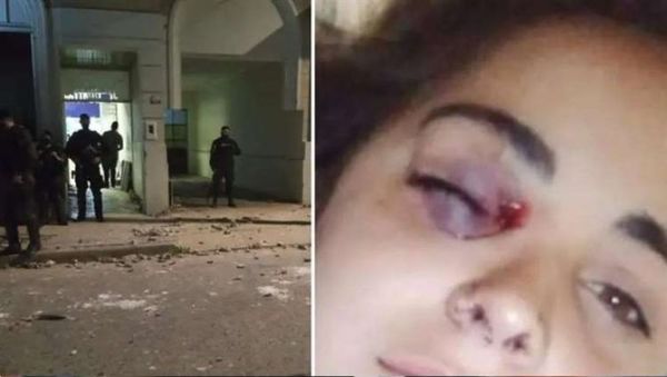 Joven casi pierde el ojo en protesta contra la muerte de Úrsula, en Argentina