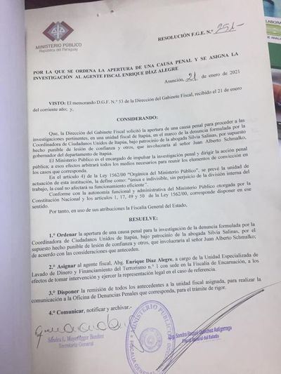 Merienda escolar en Itapúa: Fiscal pidió ser apartado de la investigación - Nacionales - ABC Color