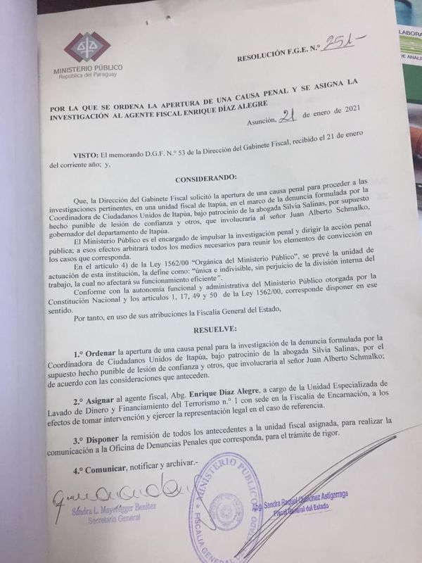 Merienda escolar en Itapúa: Fiscal pidió ser apartado de la investigación  - Nacionales - ABC Color