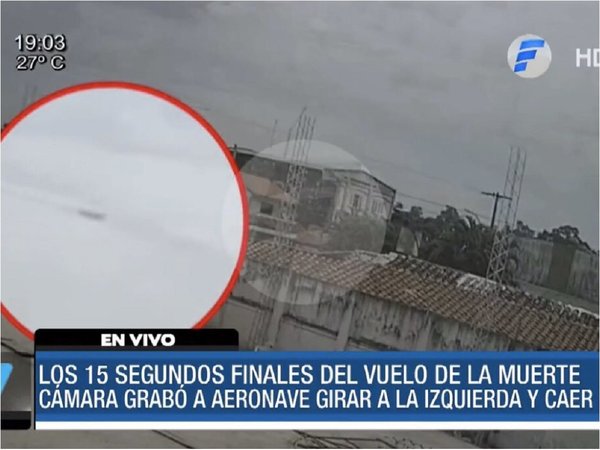 Cámara capta momento de la caída de la avioneta en la Fuerza Aérea