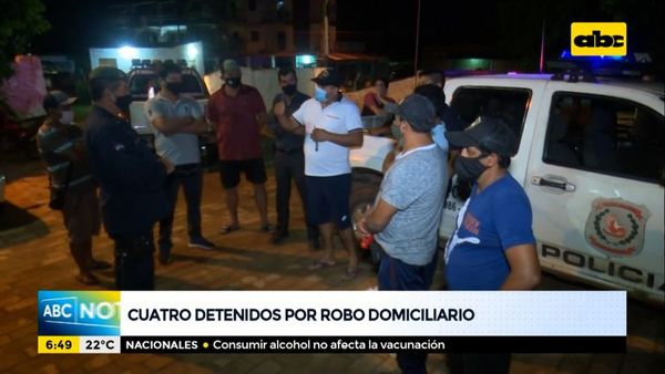 Cuatro detenidos por robo domiciliario en Capiatá - ABC Noticias - ABC Color