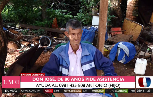 Anciano de 80 años precisa de ayuda con urgencia