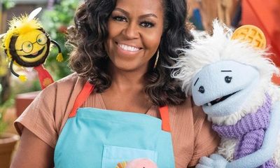 Michelle Obama en una serie de comidas saludables para niños