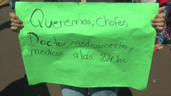 San Pedro: Pobladores se manifiestan para exigir la atención médica las 24 horas del día en el puesto de salud | Ñanduti