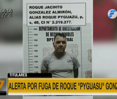 Roque ''Py Guasu'' González e integrantes de su banda se fugaron nuevamente
