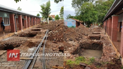 CONSTRUYEN FLAMANTE POLIDEPORTIVO PARA LA ESCUELA ANA PACHINIK DE CAMBYRETÁ