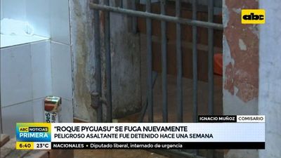 Roque Pyguasu se fuga nuevamente, una semana después de ser detenido - ABC Noticias - ABC Color