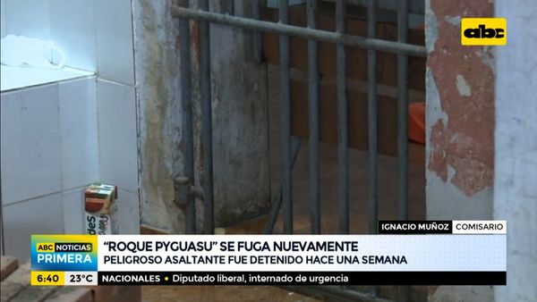 Roque Pyguasu se fuga nuevamente, una semana después de ser detenido - ABC Noticias - ABC Color