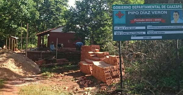 Caazapá: Continúa la construcción de aulas en escuelas de Tavaí - Noticiero Paraguay