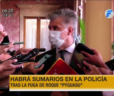 Ministro Giuzzio anuncia sumarios en la Policía tras fuga de Roque ''Py Guasu''
