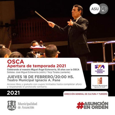OSCA inicia presentaciones en el 2021 con homenaje al maestro Miguel Angel Echeverría | .::Agencia IP::.