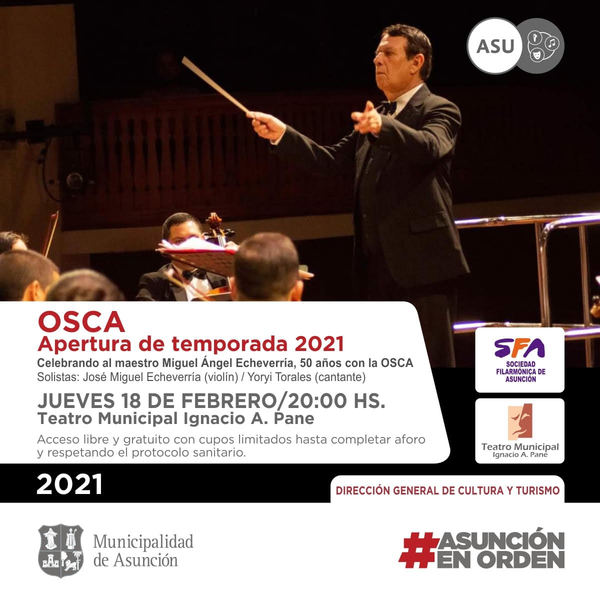OSCA inicia presentaciones en el 2021 con homenaje al maestro Miguel Angel Echeverría | .::Agencia IP::.