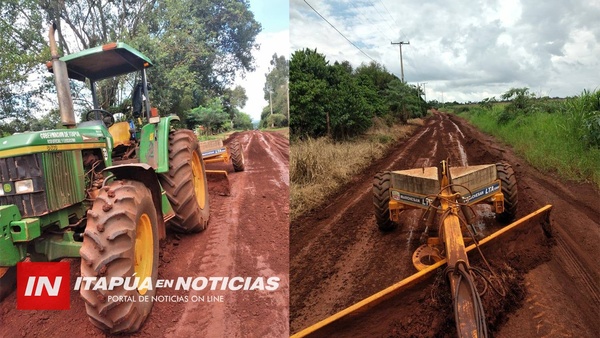 PROCEDEN A ARREGLO DE CAMINOS VECINALES EN MAYOR OTAÑO