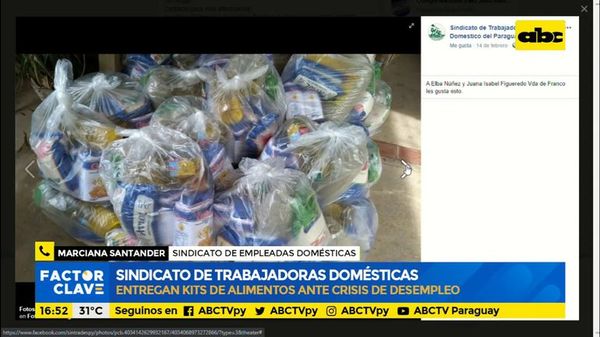 Sindicato de trabajadoras domésticas entregan kits de alimentos - Factor Clave - ABC Color