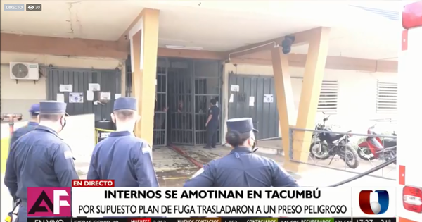 Amotinamiento en Tacumbú: reportan focos de incendio