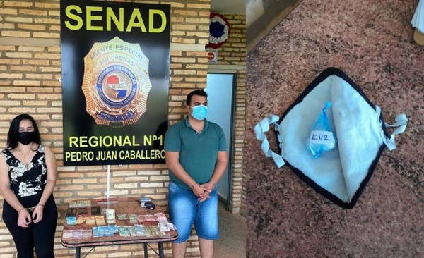 HOY / Hacían delivery de cocaína oculta en tapabocas