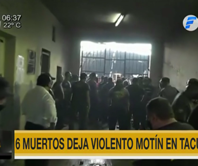 Violento motín deja seis muertos en Tacumbú