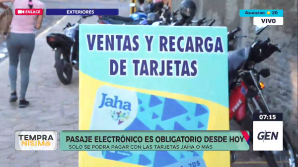 HOY / El pasaje electrónico es obligatorio a partir de HOY